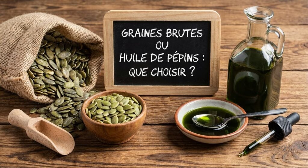 Graines brutes de courges vs Huile de pépins : que choisir ?