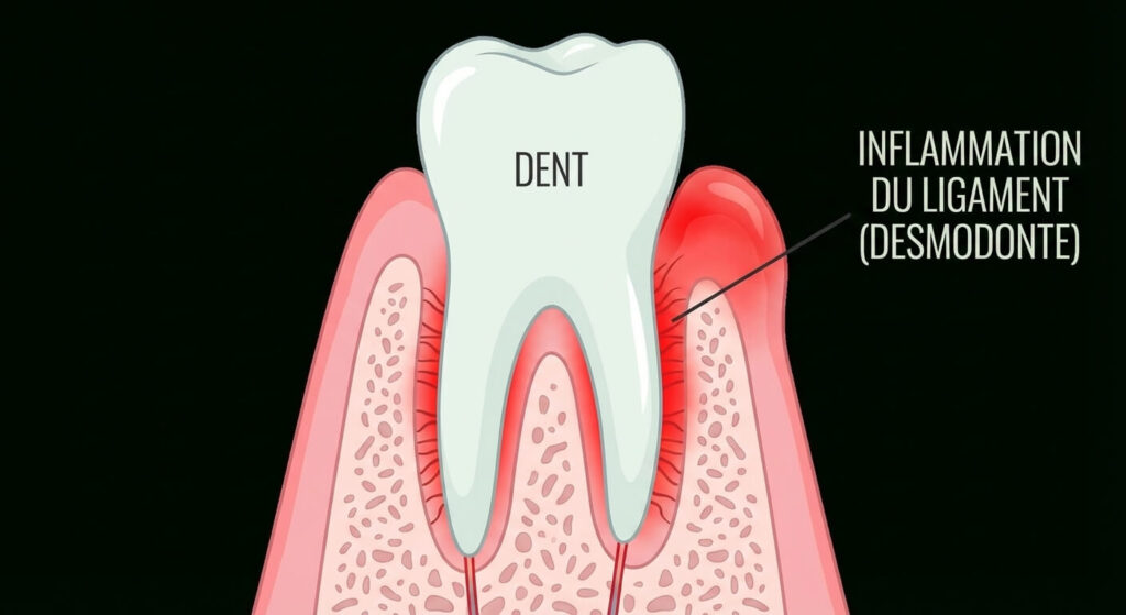 inflammation du ligament (Desmodonte)