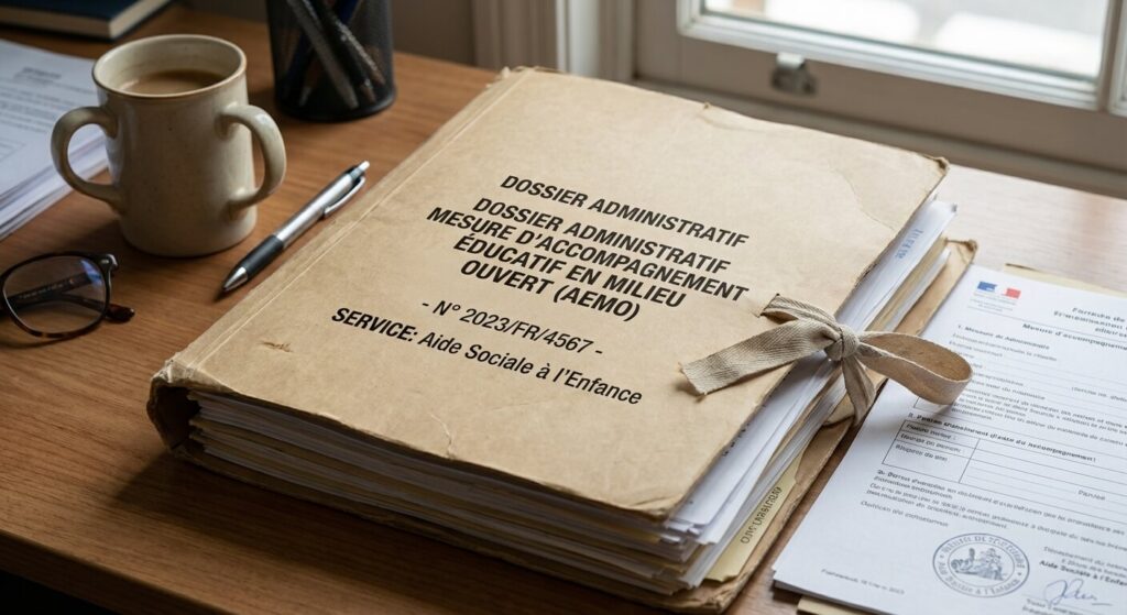 Dossier administratif concernant une mesure d'accompagnement éducatif en milieu ouvert