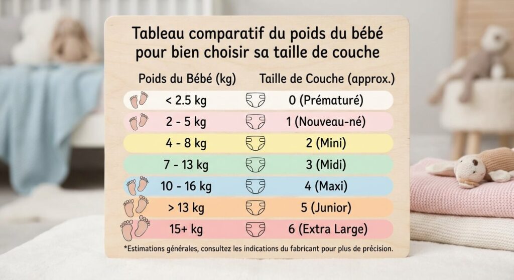 Comment choisir la bonne taille de couche selon l’évolution de votre bébé 3