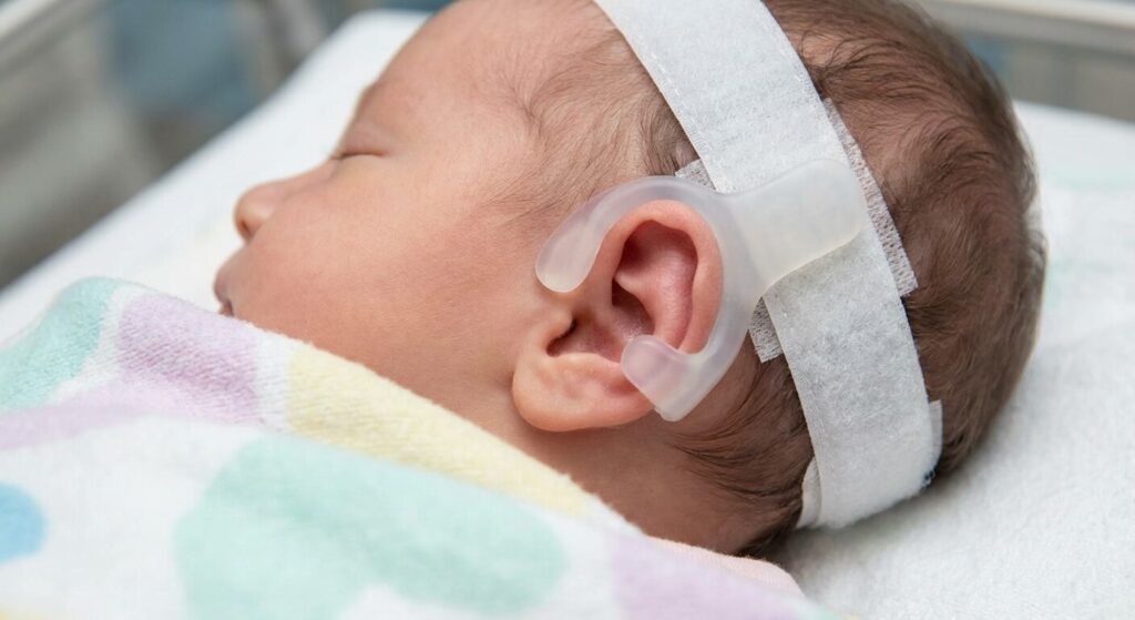 Dispositif de moulage souple pour corriger une déformation de l'oreille chez un nourrisson